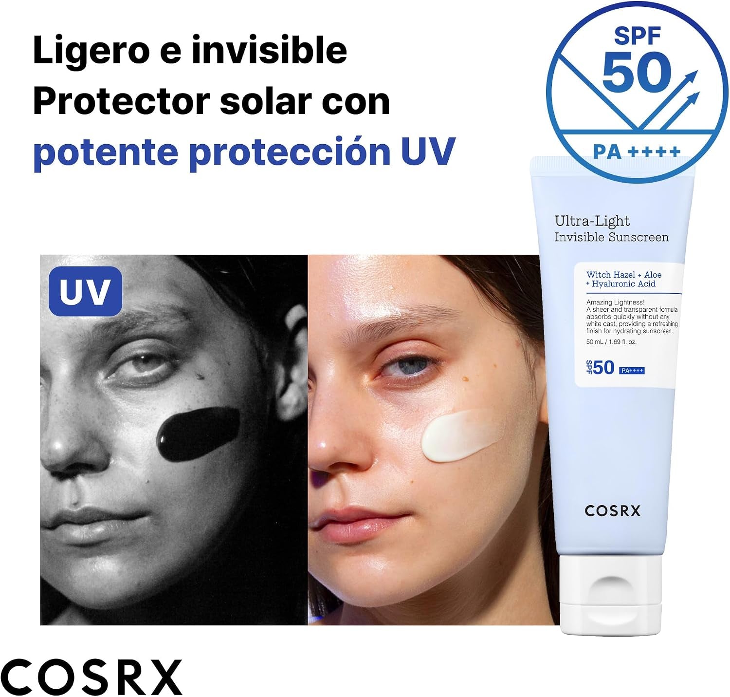 Protector Solar SPF50 Textura Ligera – Sin Efecto Blanco | Faelabloom