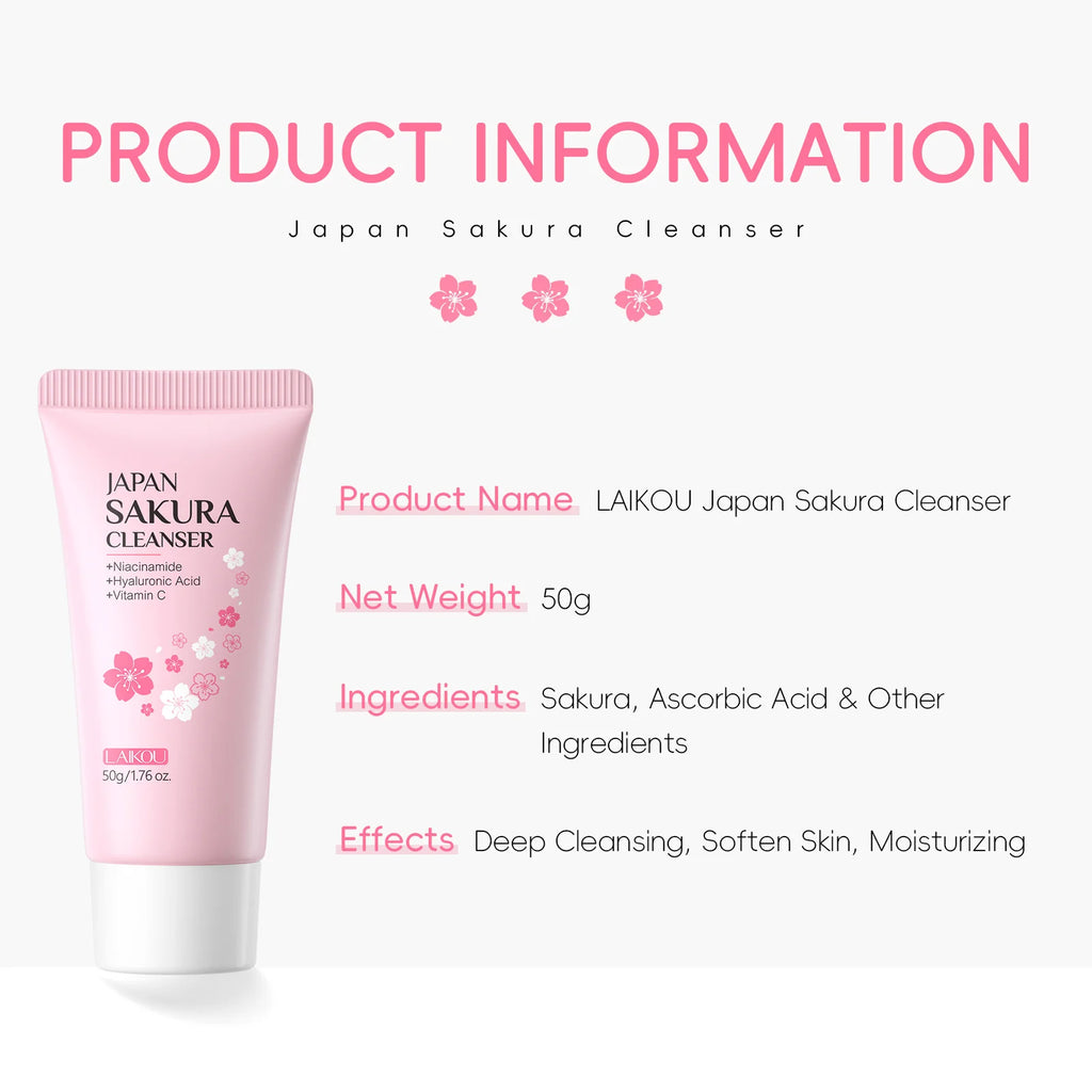 Japan Sakura Espuma Limpiadora – Piel Limpia y Renovada | Faelabloom